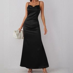 SHEIN Black Draped Cami Dress